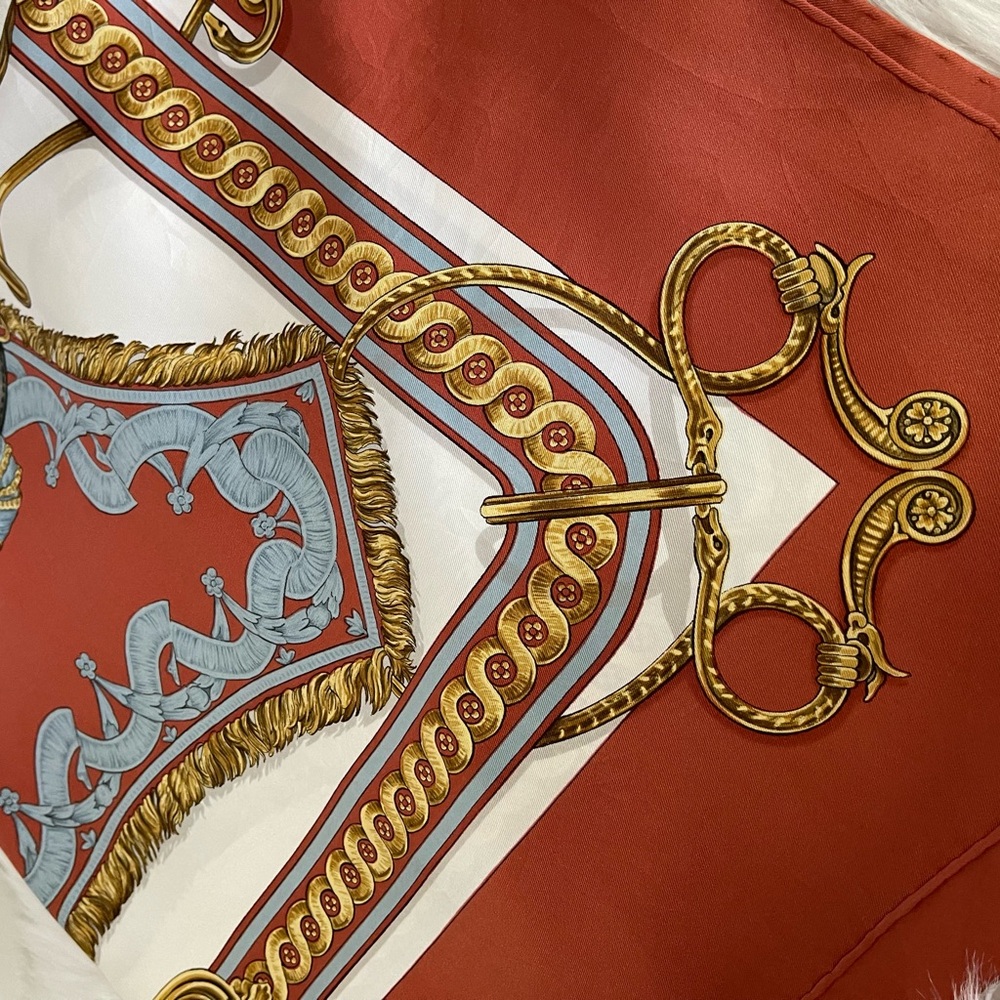 Authentic Hermès Bride De Cour Silk Scarf - Picture 16 of 16